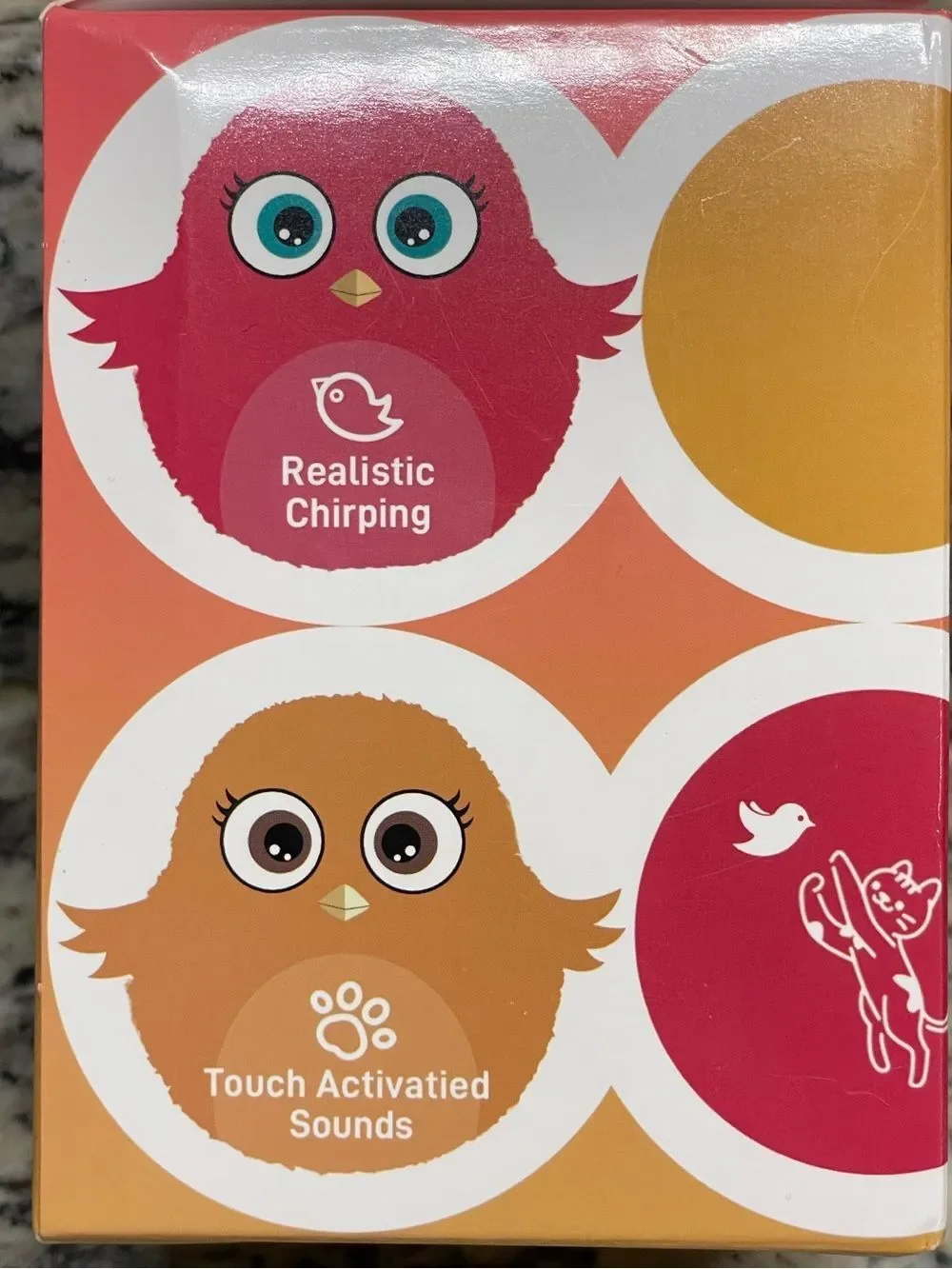 Pataroma Interactive Plush “Chirping Birds” for Cats Northern Cardinal & Sparrow